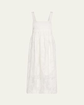 Vince Sleeveless Mixed-Media Dress