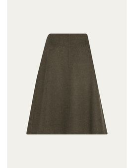 Vince Splittable Wool Knee-Length Skirt