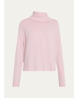 Vince Swing Wool-Cashmere Turtleneck Sweater