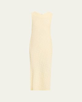 Vince Textured Sleeveless Midi Dress