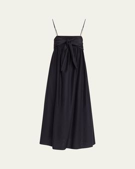 Vince Tie-Front Cotton Maxi Dress