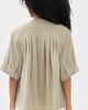 Vince Vince A-Line Gathered Shirt Salted Moss - 3