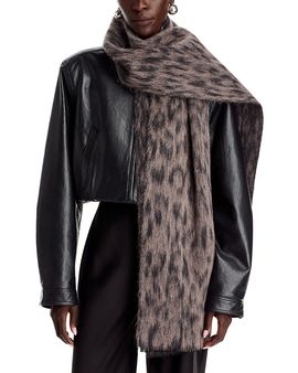 Vince Vince Animal Jacquard Wool & Alpaca Blend Scarf