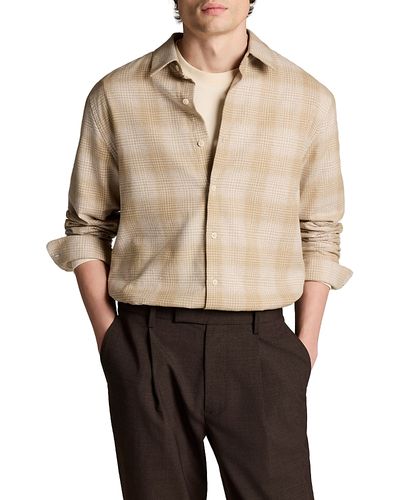 Vince Vince Ballow Plaid Cotton Shirt