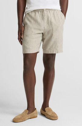 Vince Vince Ballstone Stripe Hemp Drawstring Shorts