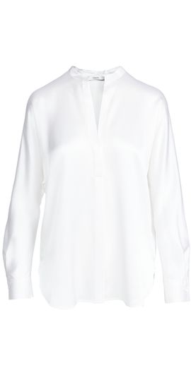 Vince Vince Band Collar Blouse Optic White XL