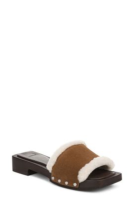 Vince Vince Barbara Genuine Shearling Slide Sandal