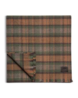 Vince Vince Bateman Brushed Merino Wool Plaid Scarf