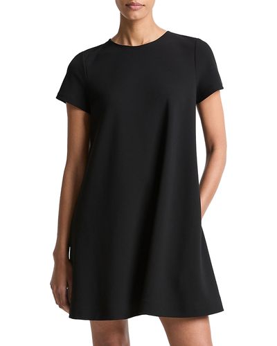 Vince Vince Bias Short Sleeve Dress