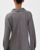 Vince Vince Bias Silk Button Down Shirt Wolf - 3