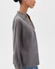 Vince Vince Bias Silk Button Down Shirt Wolf - 4
