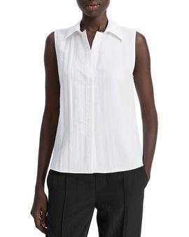 Vince Vince Boxy Sleeveless Button Down Shirt