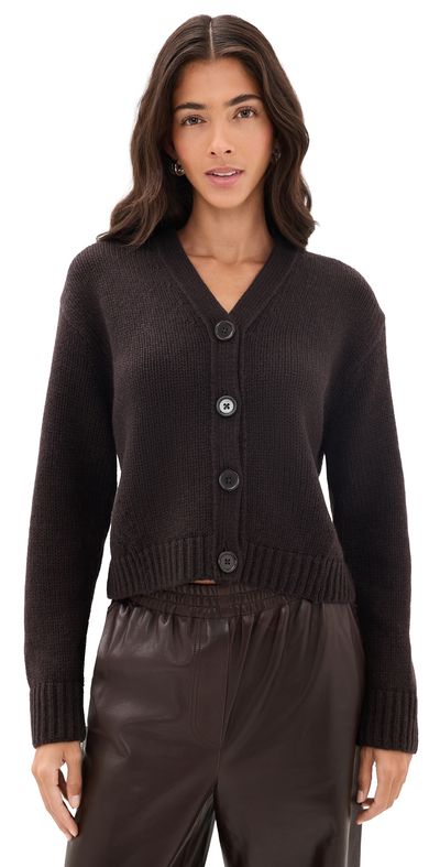 Vince Vince Boxy V Neck Cardigan Cinderwood