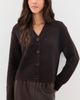 Vince Vince Boxy V Neck Cardigan Cinderwood - 2