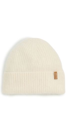 Vince Vince Brushed Cashmere Cuffed Hat Ivory One