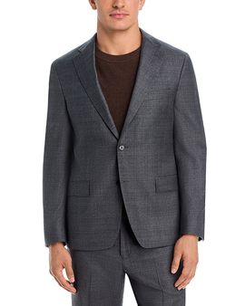 Vince Vince Brushed Plaid Regular Fit Suit Jacket
