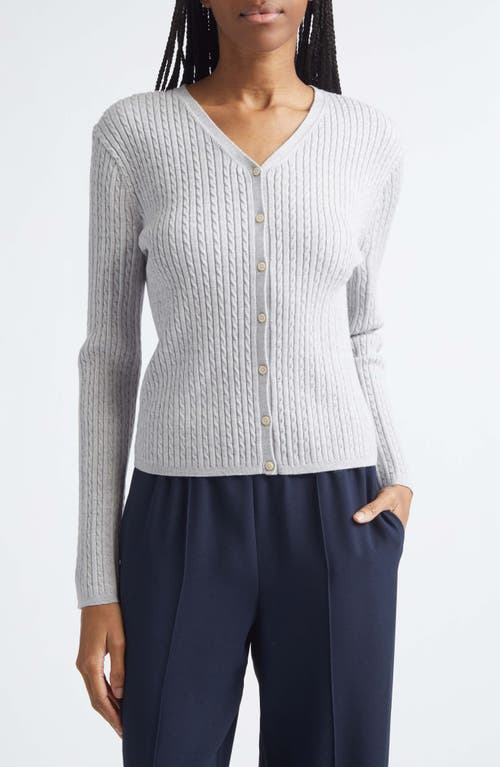 Vince Vince Cable Stitch Merino Wool Blend V-Neck Cardigan