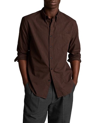 Vince Vince Carnes Plaid Cotton Long Sleeve Shirt
