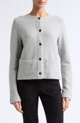Vince Vince Check Print Knit Jacket