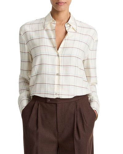Vince Vince Checked Plaid Button Front Shirt