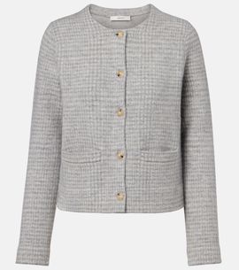 Vince Vince Checked wool and cashmere cardigan
