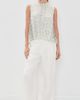 Vince Vince Citrine Bloom Pleated Top Off White/Sun - 5