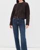 Vince Vince Collarless Cropped Suede Jacket Iron - 5