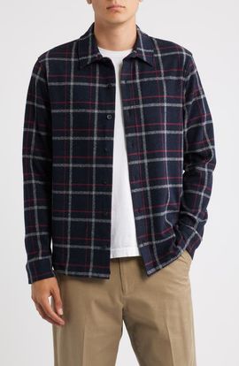 Vince Vince Continental Plaid Flannel Button-Up Shirt