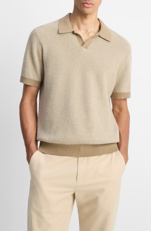 Vince Vince Contrast Trim Johnny Collar Polo Sweater