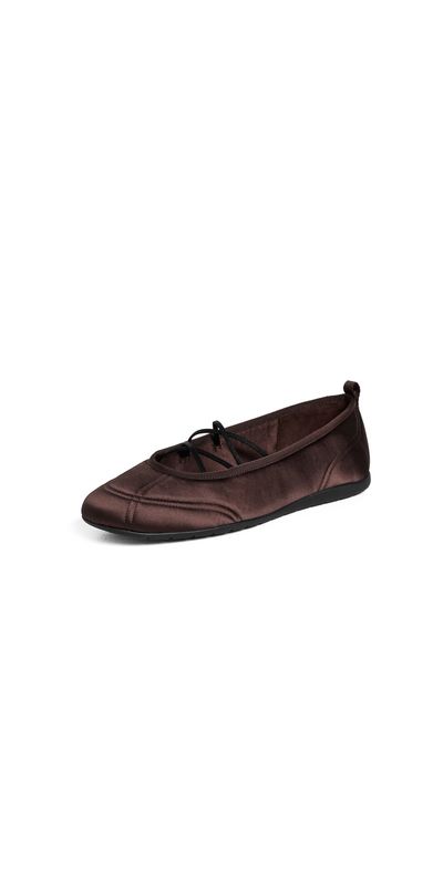 Vince Vince Coralie Satin Ballet Sneakers Ganache