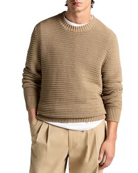 Vince Vince Crafted Texture Long Sleeve Crewneck Shirt