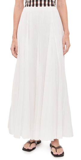 Vince Vince Crinkled Maxi Skirt Off White