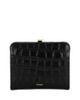 Vince Vince Croc-Embossed Leather Frame Wallet - 1