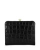 Vince Vince Croc-Embossed Leather Frame Wallet - 4
