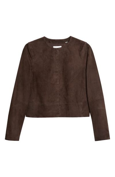 Vince Vince Crop Suede Jacket
