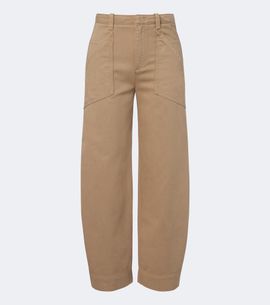 Vince Vince Cropped cotton twill barrel-leg pants
