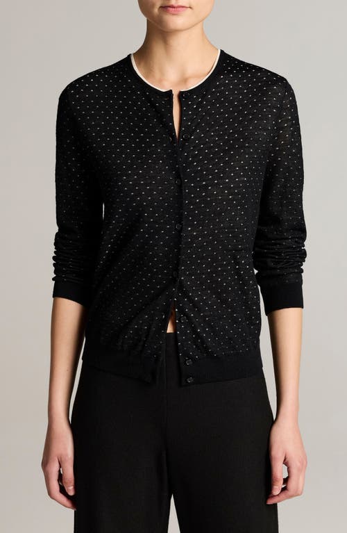 Vince Vince Dot Motif Wool Blend Cardigan