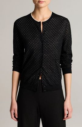 Vince Vince Dot Motif Wool Blend Cardigan