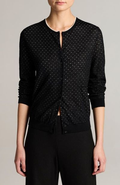 Vince Vince Dot Motif Wool Blend Cardigan