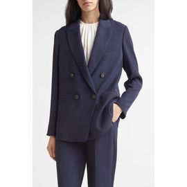 Vince Vince Double Breasted Crepe Blazer