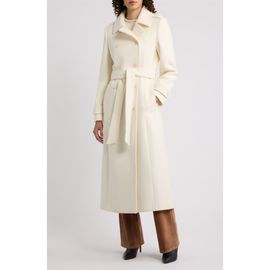 Vince Vince Double Breasted Wool & Cashmere Blend Maxi Coat