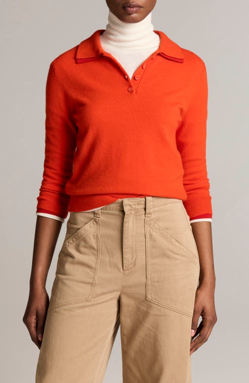 Vince Vince Double Trim Merino Wool & Cashmere Polo Sweater