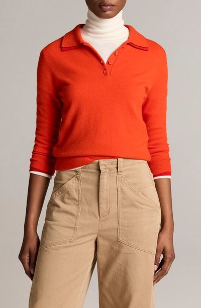 Vince Vince Double Trim Merino Wool & Cashmere Polo Sweater
