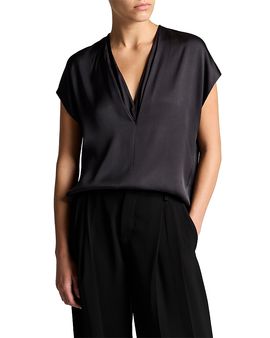 Vince Vince Double V Neck Top