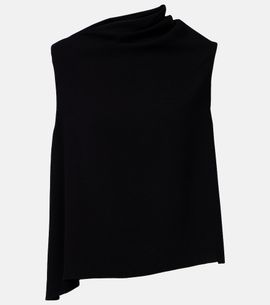 Vince Vince Draped asymmetric crÃªpe top