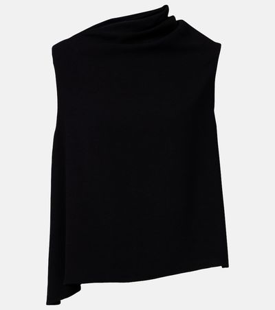 Vince Vince Draped asymmetric crÃªpe top