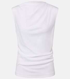 Vince Vince Draped cotton jersey top