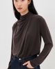 Vince Vince Draped Cowl Blouse Smoked Truffle - 2