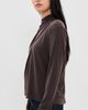 Vince Vince Draped Cowl Blouse Smoked Truffle - 4