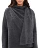 Vince Vince Draped Scarf Houndstooth Sweater Grey Combo - 1